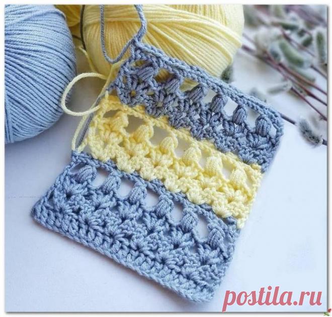 Ажурный узор крючком
