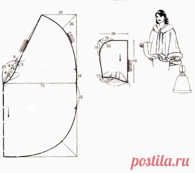 пончо или накидки.выкройка - Поиск в Google