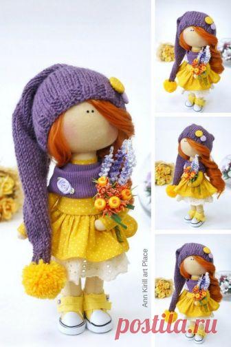 Tilda Art Doll Handmade Rag Doll Fabric Soft Doll Textile | Etsy