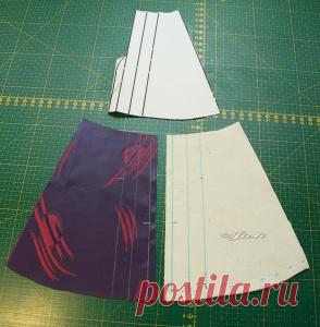 Обработка шлицы и разреза на юбке, платье, блузке.