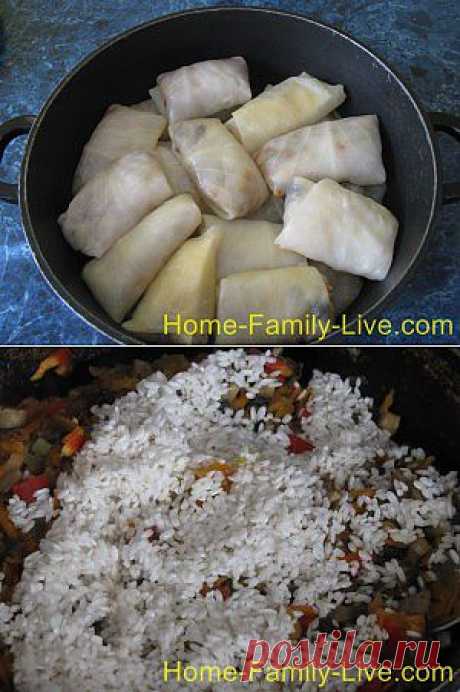 Кулинарные рецепты Голубцы с грибами - пошаговый фоторецепт - постная кухня