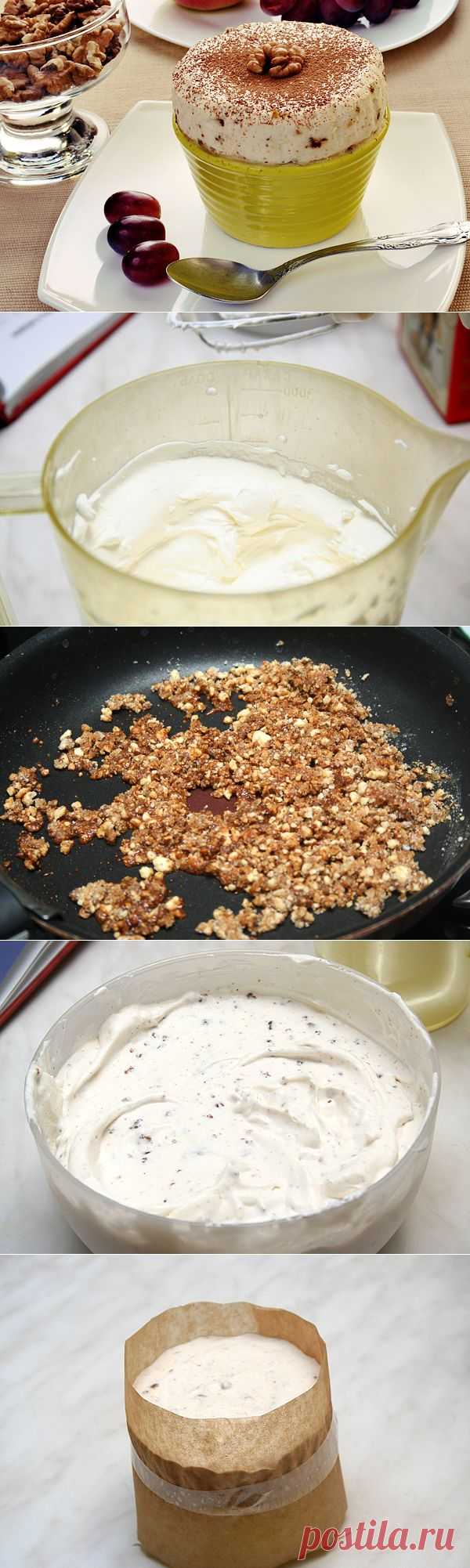 Отличный десерт… Парфэ с грецкими орехами и медом — Вкусные рецепты