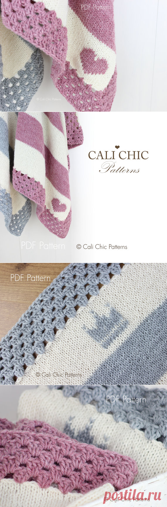 Knitting PATTERN 27 Cali Kids Heart Motif Knit Baby