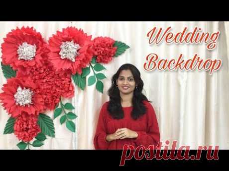 Paper Flower Backdrop Decoration for Birthday, Wedding, Engagement, Proposal & Love