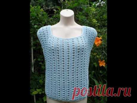 #Crochet Easy Womens Ladies Top Blouse Shirt #TUTORIAL