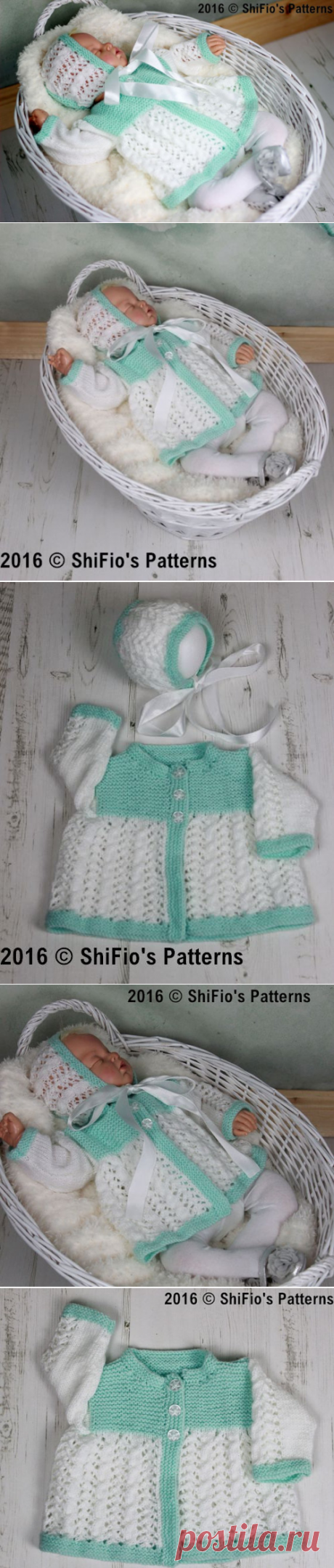 KNITTING PATTERN For Chloe Baby Jacket & Hat PDF 350 Digital