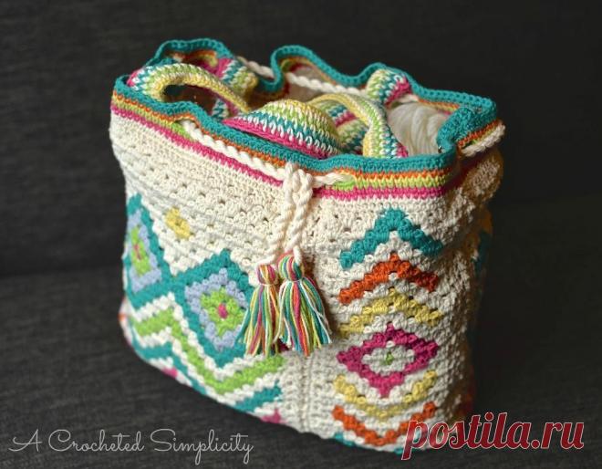 "Boho Chic" Мозаика сумка Дженнифер Pionk - Craftsy
