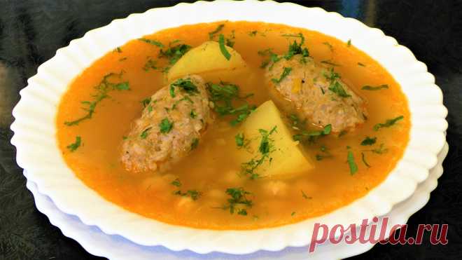 Вкуснейшая КЮФТА-ШУРПА из страны Советской или рецепт очень вкусного СУПА с ФРИКАДЕЛЬКАМИ. Я обычно называю его блюдом 2 в 1. Съели тарелочку такого супчика, и никакого второго уже не захочется, и сытно и очень вкусно!