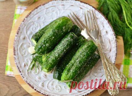 ​Огурцы малосольные в пакете с чесноком