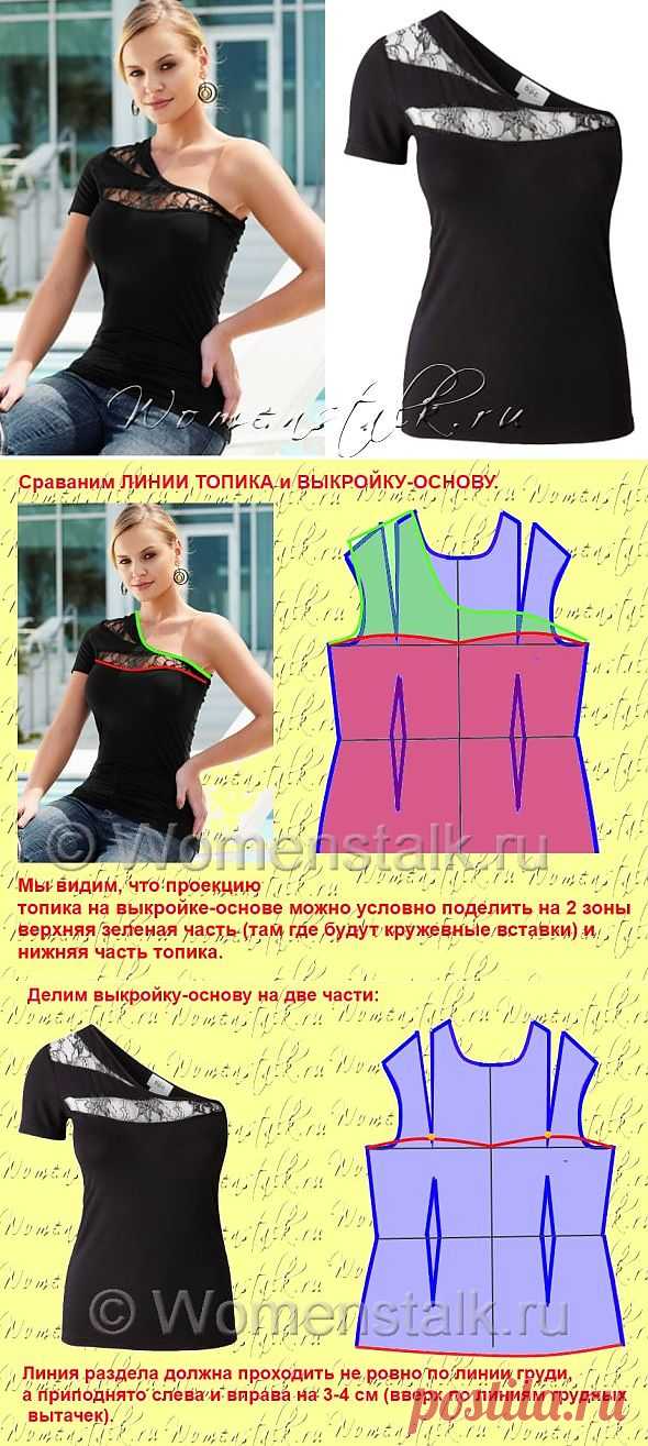 Асимметричный топ (Diy, выкройка) / Простые выкройки / Модный сайт о стильной переделке одежды и интерьера