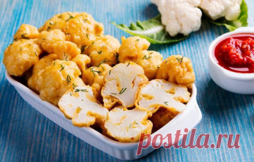 Цветная капуста в кляре в духовке