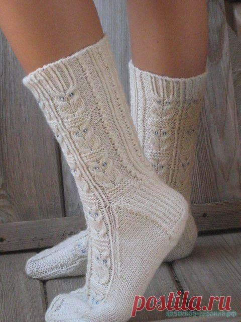 Носки с узором «Совы» | Красивое вязание
