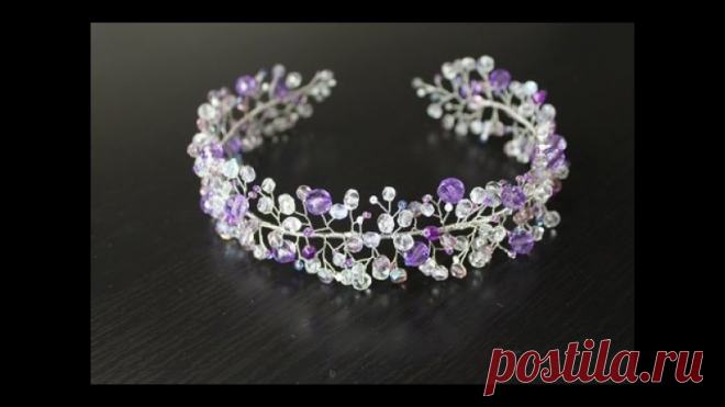 как сделать длинную веточку из бусин и проволоки. wire and beads.