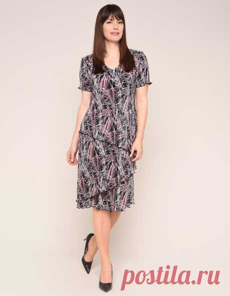 Plissee-Kleid mit Allover-Druck | Steilmann | ADLER Mode Onlineshop