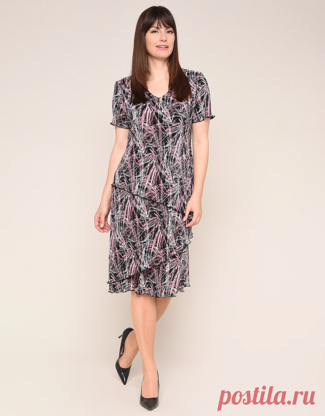 Plissee-Kleid mit Allover-Druck | Steilmann | ADLER Mode Onlineshop