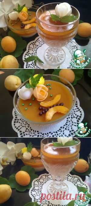 Медовая панна котта с абрикосовым желе - кулинарный рецепт