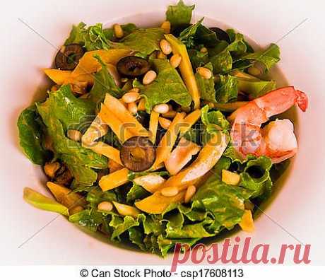 Стоковая фотография salad, prawn - salad, vegetables, cool, snacks csp17608113 - Поиск стоковых фото, картинок, изображений и фотоклипарта