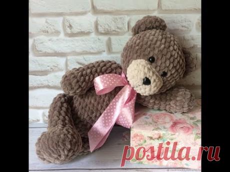 Мишка из плюшевой пряжи