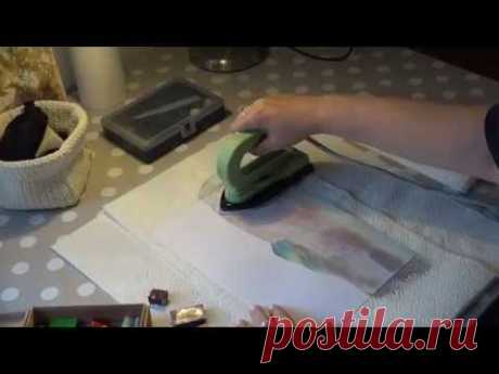 Encaustic   Berge und Seen