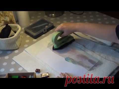 Encaustic   Berge und Seen