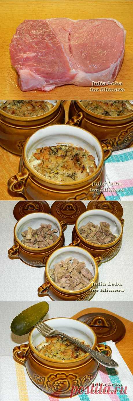 Омлет с мясом в горшочке / Рецепты с фото