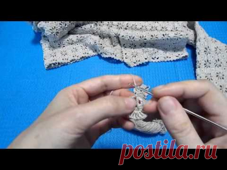 Вязание крючком. Мастер-класс. "Мотив" для жакета. 1 часть.