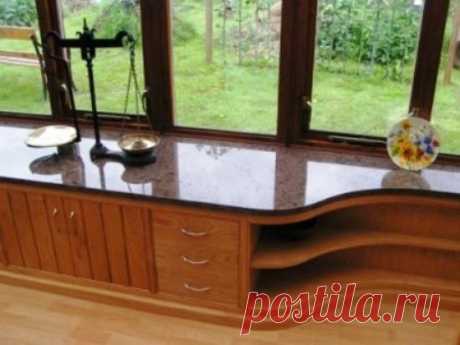 Совмещение столешницы с подоконником — Роскошь и уют