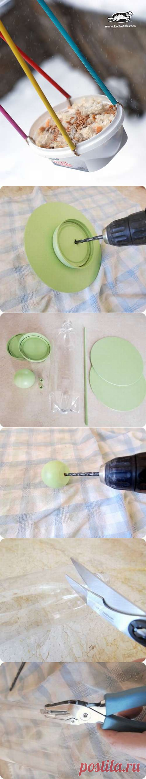 Кормушка для птиц из пластикового стаканчика