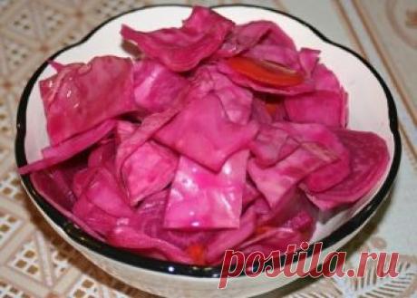 Маринованная капуста со свеклой - супер рецепт!