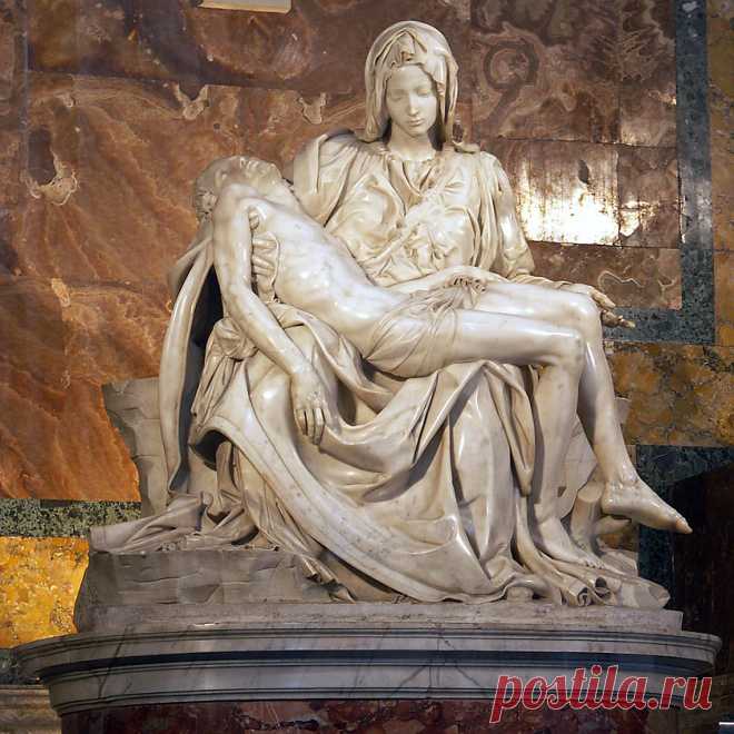 Шедевр в деталях | Микеланджело Буонарроти (Michelangelo, 1475-1564, Italian) - Пьета