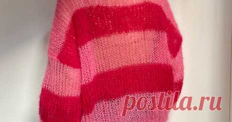 Fragola Mohairpullover (M) - Rot - Shop | Paradiseknits Dieser Pullover aus zartem Kidmohair ist luftig, leicht, und dennoch wärmend. Ein idealer Begleiter für den Frühling und kühlere Sommerabende. Leicht transparent, gerader Ausschnitt.