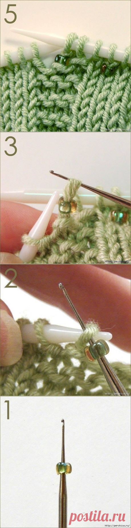 Чудо совет - как вязать с бисером на толстых спицах