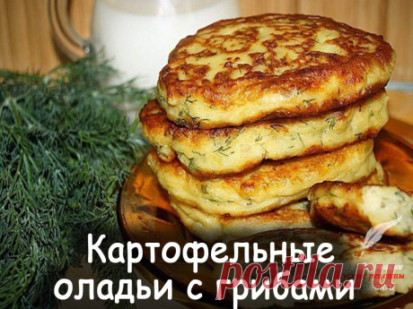Картофельные оладьи с грибами - Вкусные рецепты от Мир Всезнайки