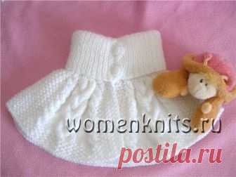 Манишка спицами