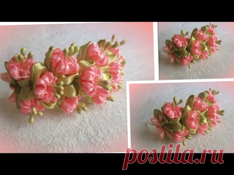 Венок, ободок из бутончиков /Kanzashi, hair band, wreath / Канзаши/ МК/ DIY/new petals/