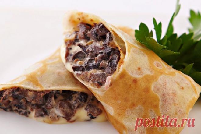 Блины с курицей и грибами :: Кулинарные рецепты :: KakProsto.ru: как просто сделать всё