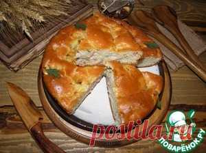 Заливной купустный пирог с копченой курицей - кулинарный рецепт
