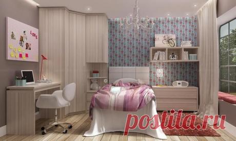 Quarto de Solteiro Completo de 9,58m com Guarda Roupa ...