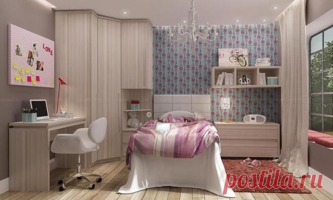 Quarto de Solteiro Completo de 9,58m com Guarda Roupa ...