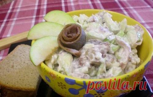 Рецепт праздничной закуски с сельдью и яблоком / Простые рецепты