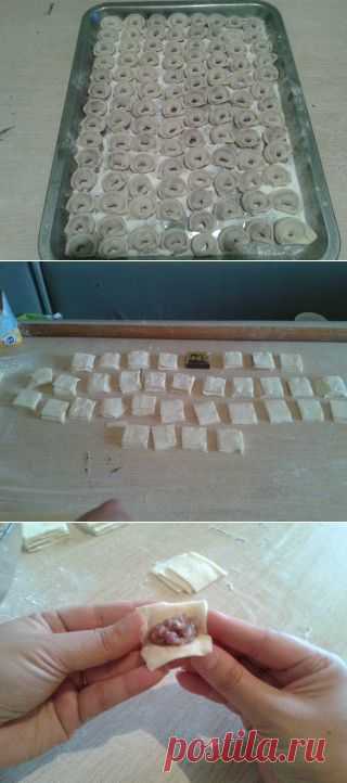 Очень быстрый способ лепки пельменей (ручной).