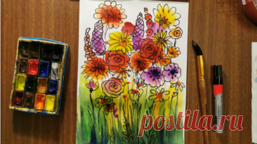 5 минут рисования без правил. "Каляка маляка", которая очень занимает детей и взрослых | Глазами художника | Дзен