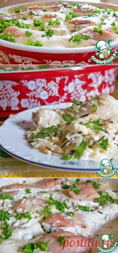 Курица с чесноком на рисе от Юрия Рожкова - кулинарный рецепт