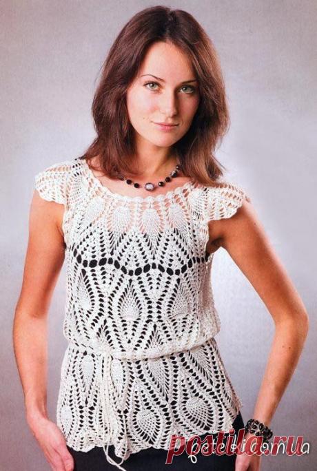 Вязаные маечки и топы со схемами и описанием. » Страница 5