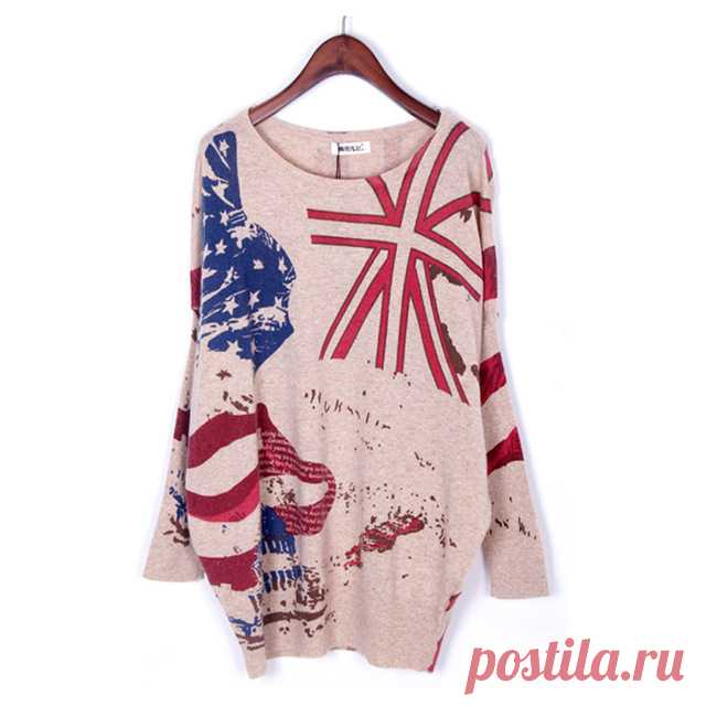 Waibo медведь новое поступление женщин пуловер зима свитера свободный дизайн с длинным рукавом вязаный свитер флаг великобритании пуловер женский купить в магазине WAIBO BEAR Group Co. Ltd. на AliExpress