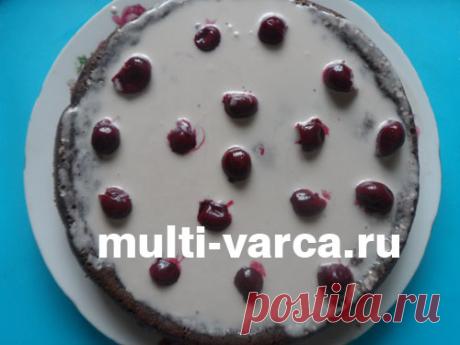 Шоколадно вишневый торт в мультиварке