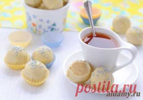 Миндальные конфеты в белом шоколаде » Любимые рецепты