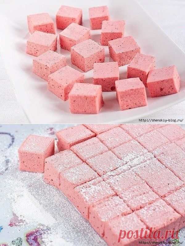 Нежный клубничный зефир своими руками