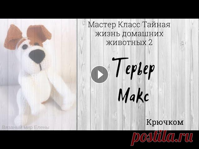 Мастер класс Собака крючком. Терьер Макс 1 часть. Собачка крючком Представляем вашему вниманию 1 часть Мастер Класс собачка крючком. Собака из мультфильма Тайная жизнь домашних животных 2 Терьер Макс крючком КОНКУРС ...