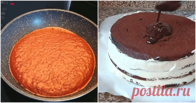 Он сладкий, и его пекут на сковородке. Блин? Нет, торт!